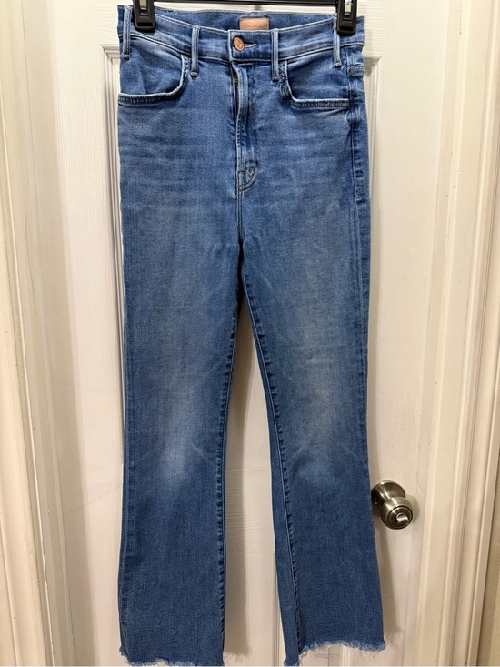 MOTHER Denim - MOTHER The Hustler Ankle Fray Jeans - Light Blue